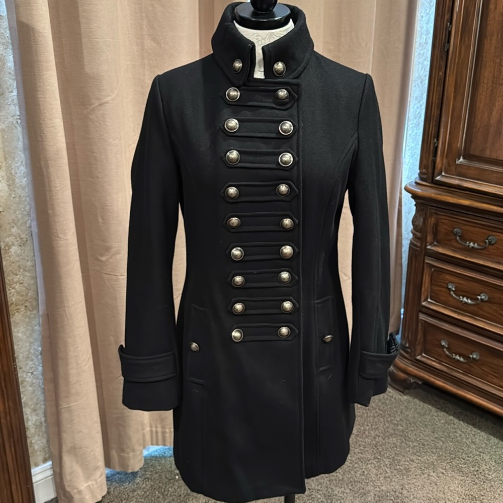Buffalo David Bitton medium black wool blend coat